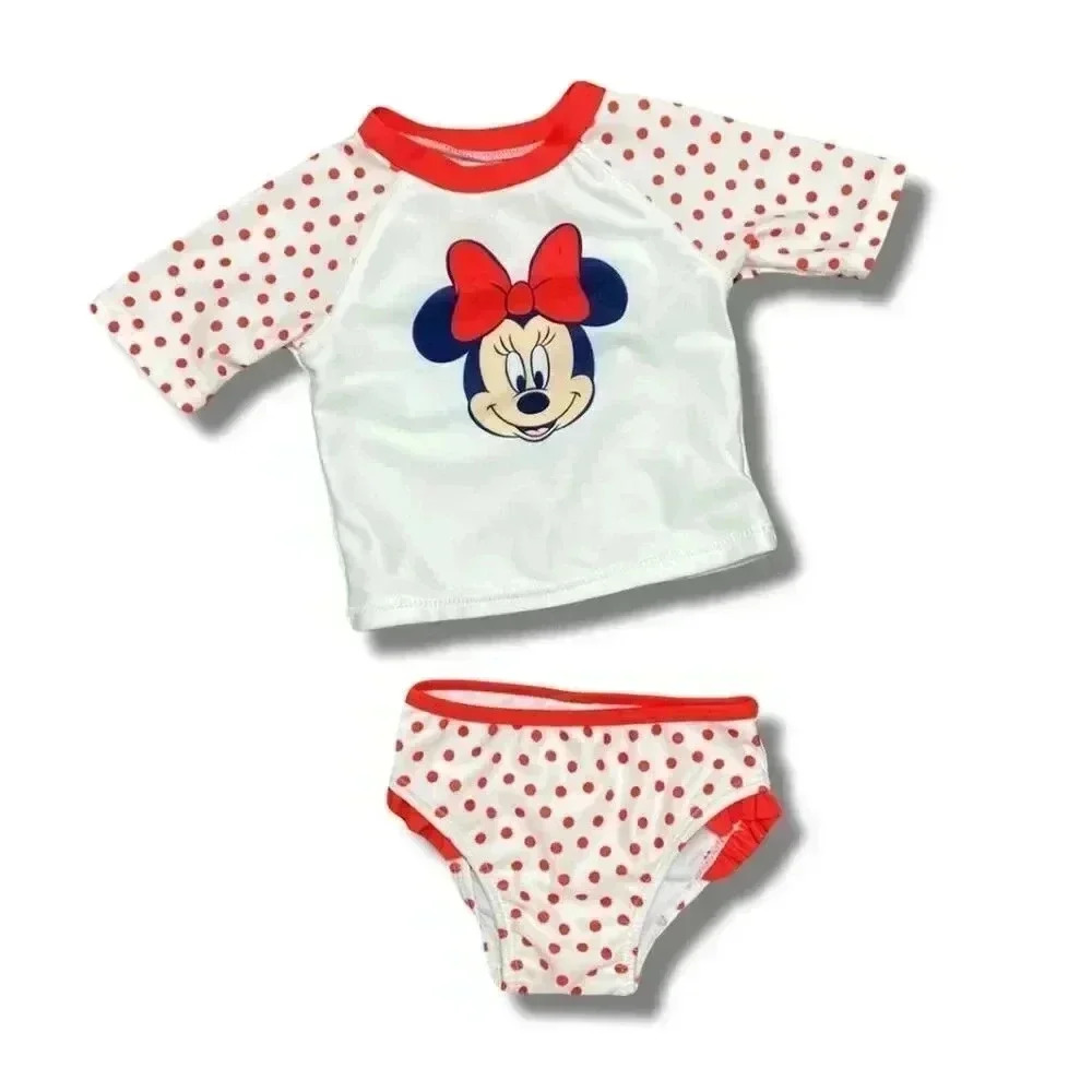 Disney Baby Minnie Mouse 2-Piece Swimsuit Set Red Polka Dot Girls 3-6 Months - Picture 2 of 6